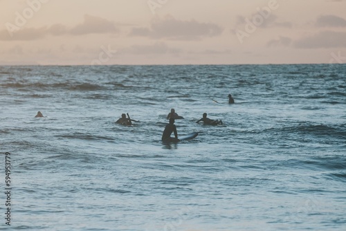 Photography Surfers on the beach, surfing themed photograph