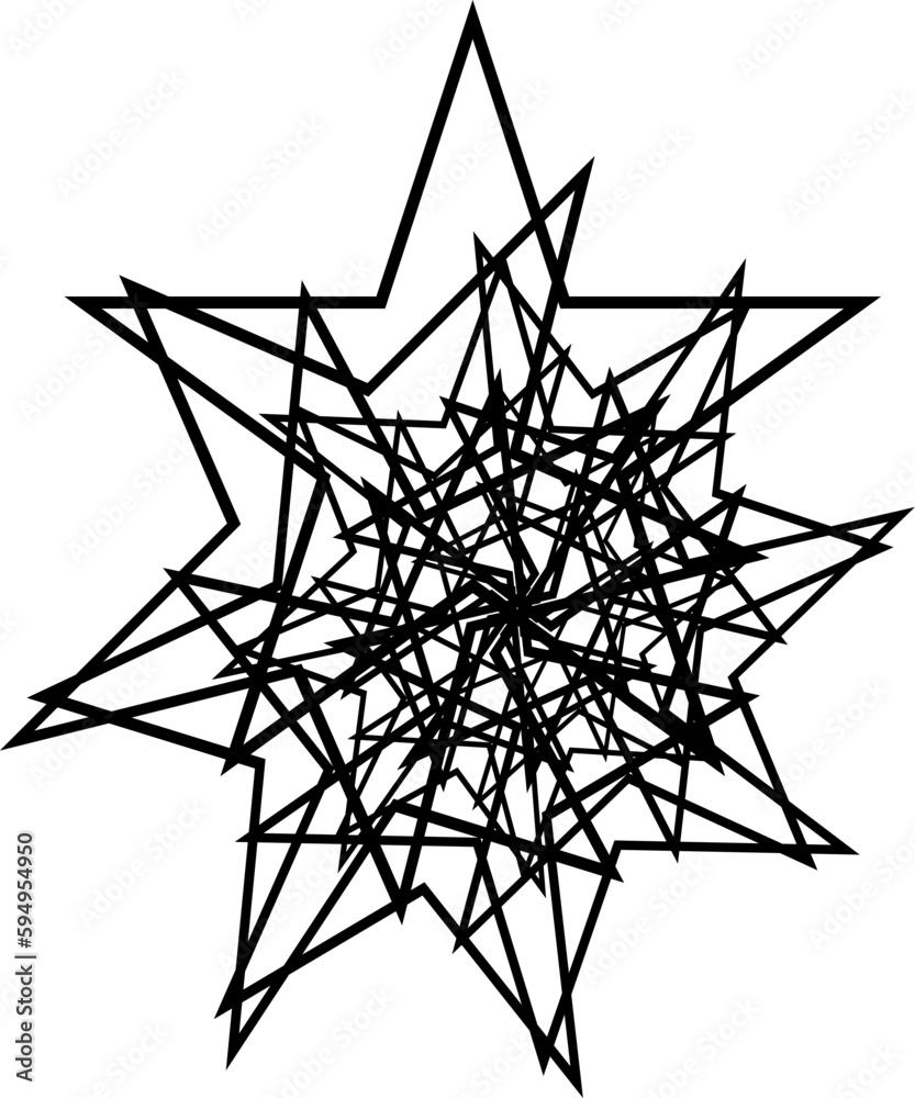 Dynamic Vector star shape that you can use as logo, symbol, background, icon, etc.	