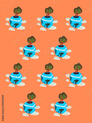 22 april 2023 earth day background ion for postcard, poster, wrapping box