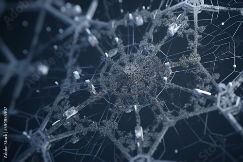 Close-up view of snowflake generative AI