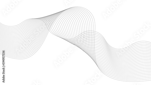 Abstract wave line for banner, template, wallpaper background with wave design. Vector illustration.