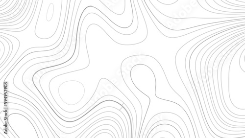 Abstract topographic contours map background, Topography map background. Vector geographic contour map. Modern design with White background with topographic wavy pattern design.