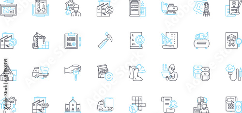 Housing for sale linear icons set. Mansion, Bungalow, Condo, Duplex, Cottage, Villa, Apartment line vector and concept signs. Townhouse,Loft,Farmhouse outline illustrations