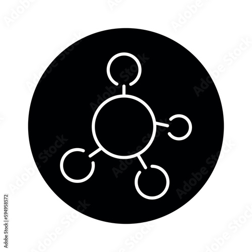 Carbone formule color line icon. Pictogram for web page