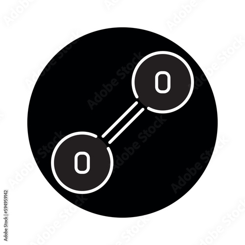 Oxygen formule color line icon. Pictogram for web page