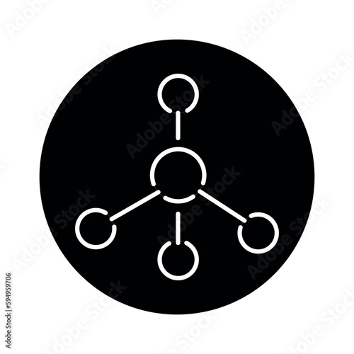 Methane formule color line icon. Pictogram for web page