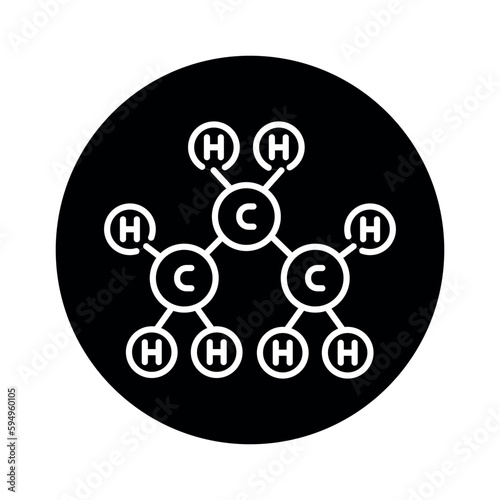 Propane formule color line icon. Pictogram for web page