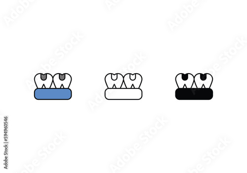fillings Icons in three styles vector stock illustrations.sutiable mobile apps web and ui ux