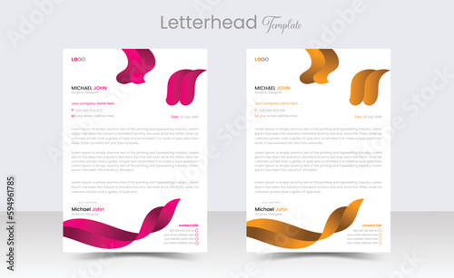Abstract Letterhead Design Modern Business Letterhead Design Template