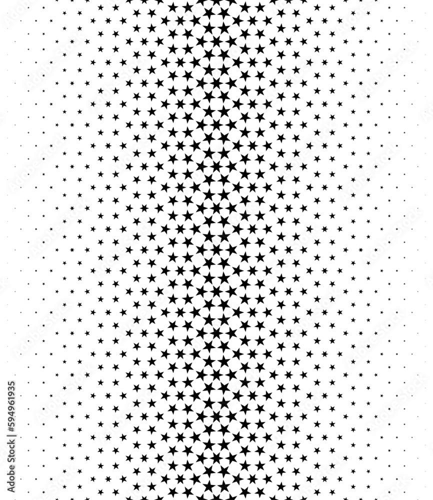 Geometric pattern of black figures on a white background.Seamless in one direction. Geometric pattern of black figures on a white background.Seamless in one direction.