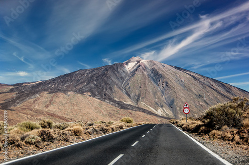 road to the volcano in Tenerife  Spain