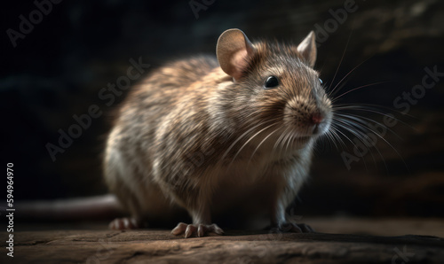 photo of cloud rat, also called cloudrunner in its natural habitat. Generative AI