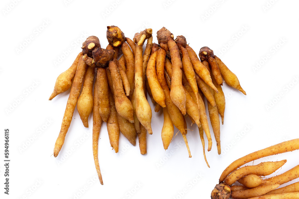 Fingerroot on a white background. Fingerroot on a white background.