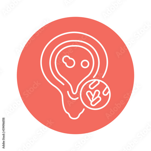 Cystitis color line icon. Pictogram for web page