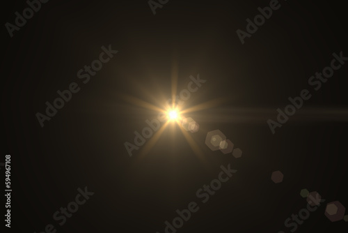 lens flare effects on black background