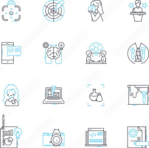 Food service linear icons set. Catering, Restaurant, Delivery, Cafeteria, Hospitality, Culinary, Buffet line vector and concept signs. Kitchen,Bar,Banquet outline illustrations