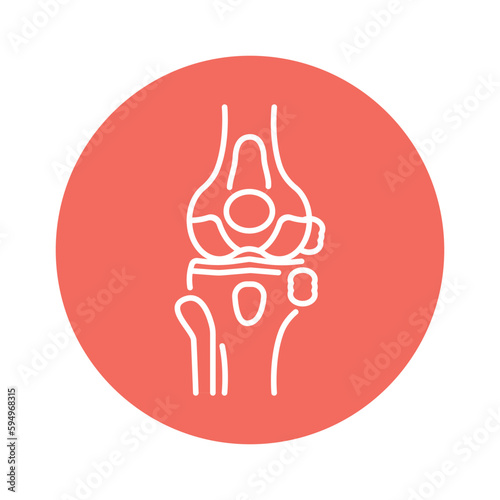 Infectious Arthritis color line icon. Pictogram for web page