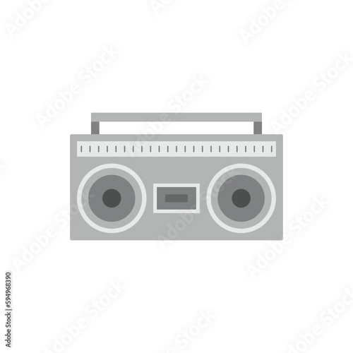 minimalist retro white boombox tape recorder cassette player icon retro vintage 90s 80s memories nostalgia 