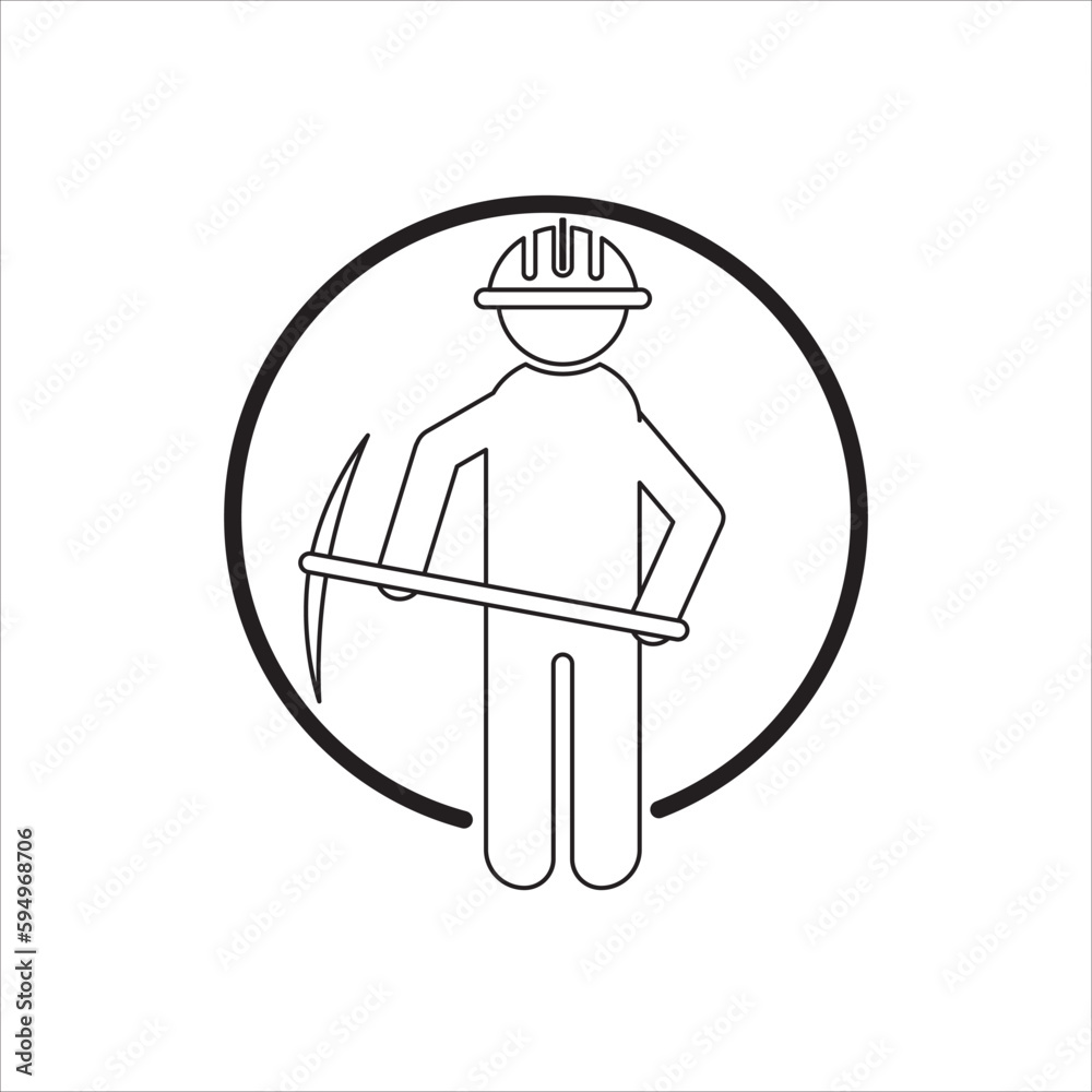 laborer icon ,, workman on the word, builder of builder laborer icon ,, workman on the word, builder of builder
