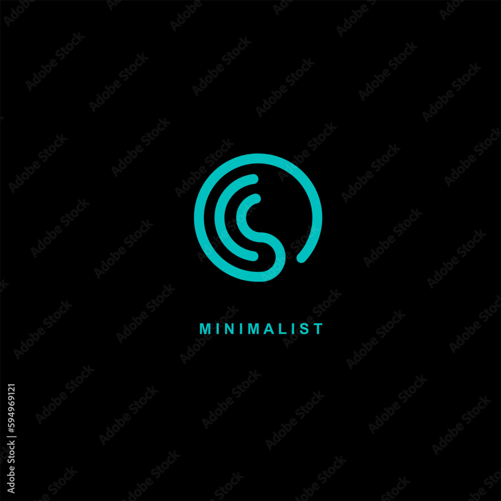 Abstract font CS for initial logo business. Abstract font CS for initial logo business.