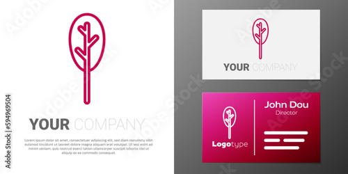 Logotype line Spinach icon isolated on white background. Logo design template element. Vector