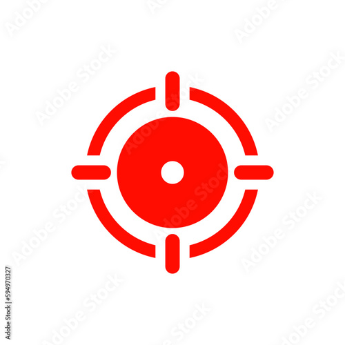 Pain, aim, goal red target icon