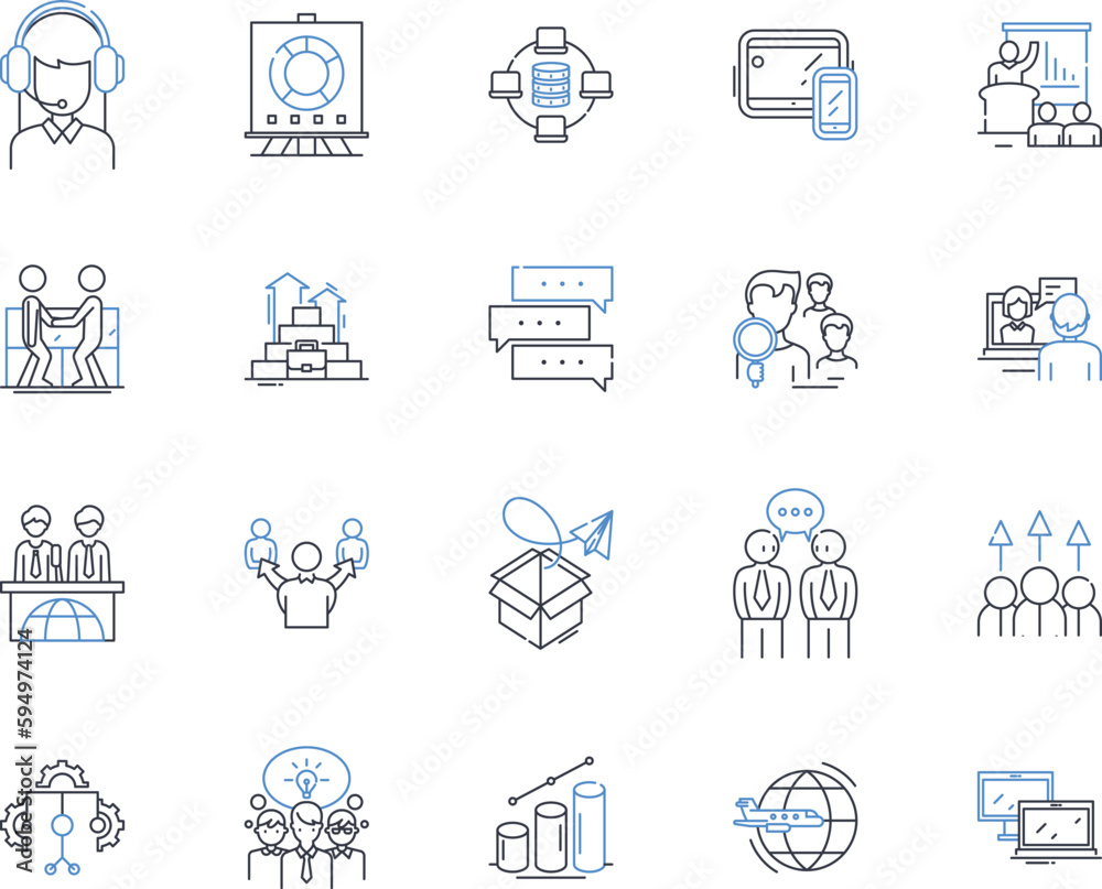 Department meeting line icons collection. Productivity, Communication, Alignment, Strategy, Goals, Planning, Decision-making vector and linear illustration. Teamwork,Integration,Collaboration outline Department meeting line icons collection. Productivity, Communication, Alignment, Strategy, Goals, Planning, Decision-making vector and linear illustration. Teamwork,Integration,Collaboration outline