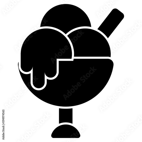 A yummy icon of ice cream cup