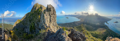 Le Morne Brabant Mountain, UNESCO World Heritage Site basaltic mountain with a summit of 556 metres, Mauritius