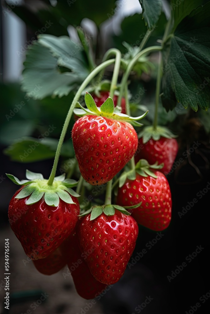 strawberry in the garden, generative ai strawberry in the garden, generative ai