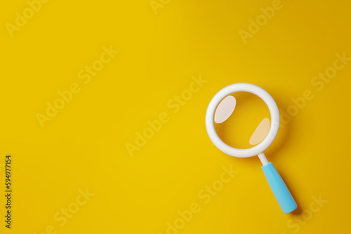 small magnifier look for or discover 3d render