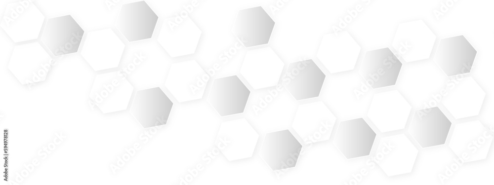 White and grey abstract modern simple style hexagonal graphic concept. Futuristic surface hexagon pattern with light rays. Abstract background with squares. Background with hexagons. White and grey abstract modern simple style hexagonal graphic concept. Futuristic surface hexagon pattern with light rays. Abstract background with squares. Background with hexagons.