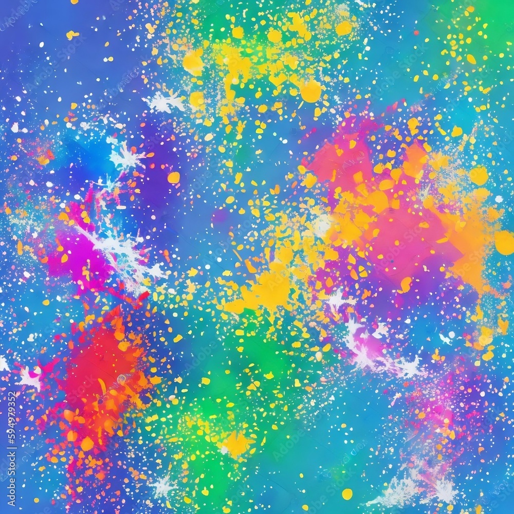 background consisting of splashes and stains of paints of different colors, AI generation, Generative AI