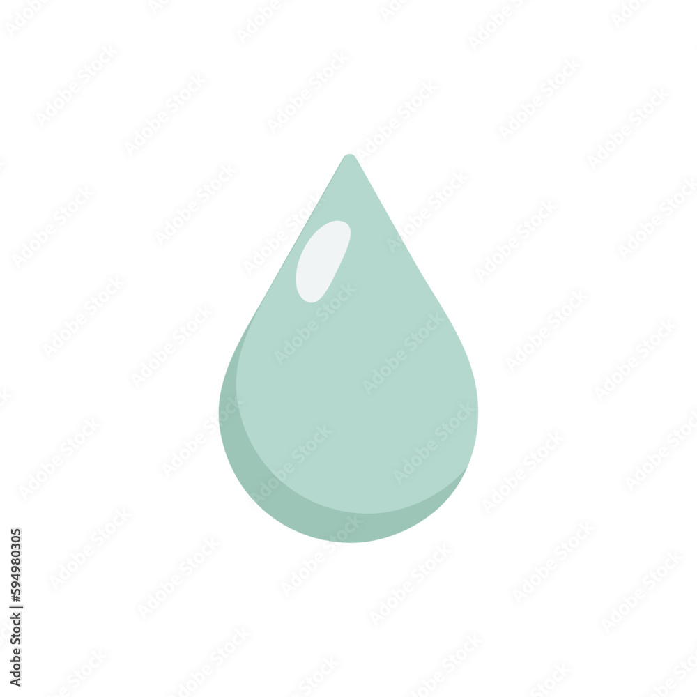 Water drop shape. Water drop. Flat style Isolated on white background - stock vector.