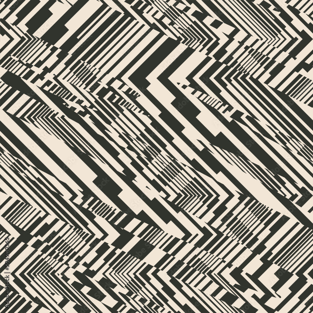 Monochrome Glitch Effect Textured Zigzag Pattern Monochrome Glitch Effect Textured Zigzag Pattern