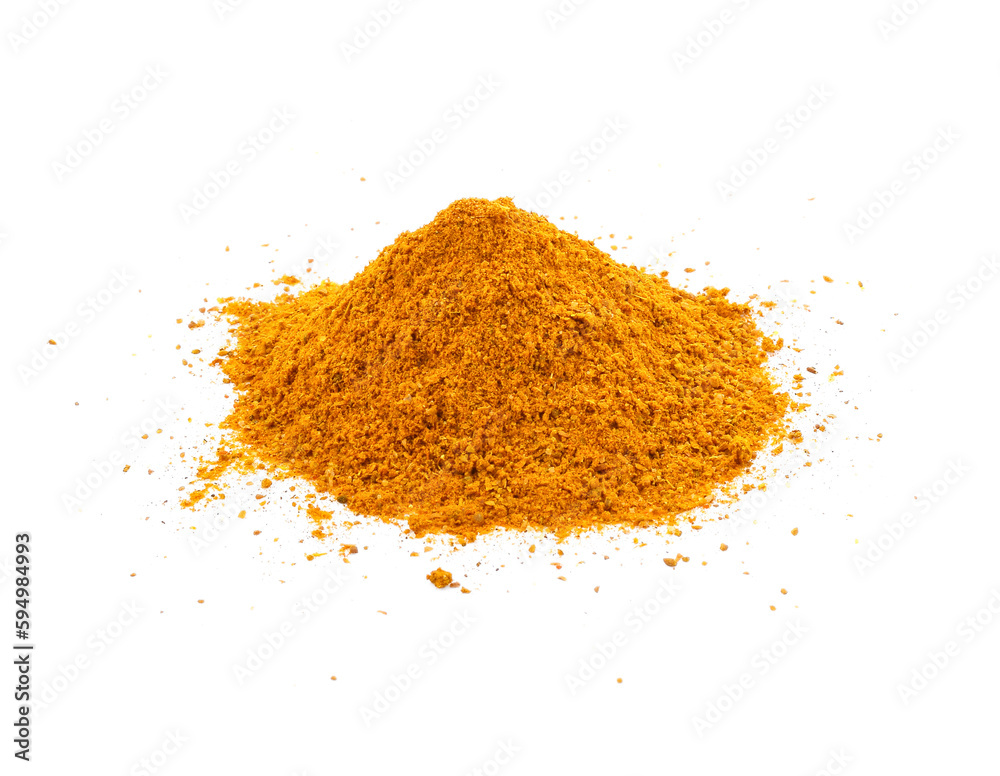 Curry powder in closeup transparent png - obrazy, fototapety, plakaty 