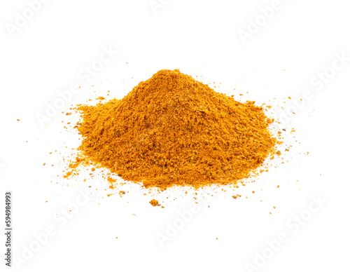 Curry powder in closeup transparent png