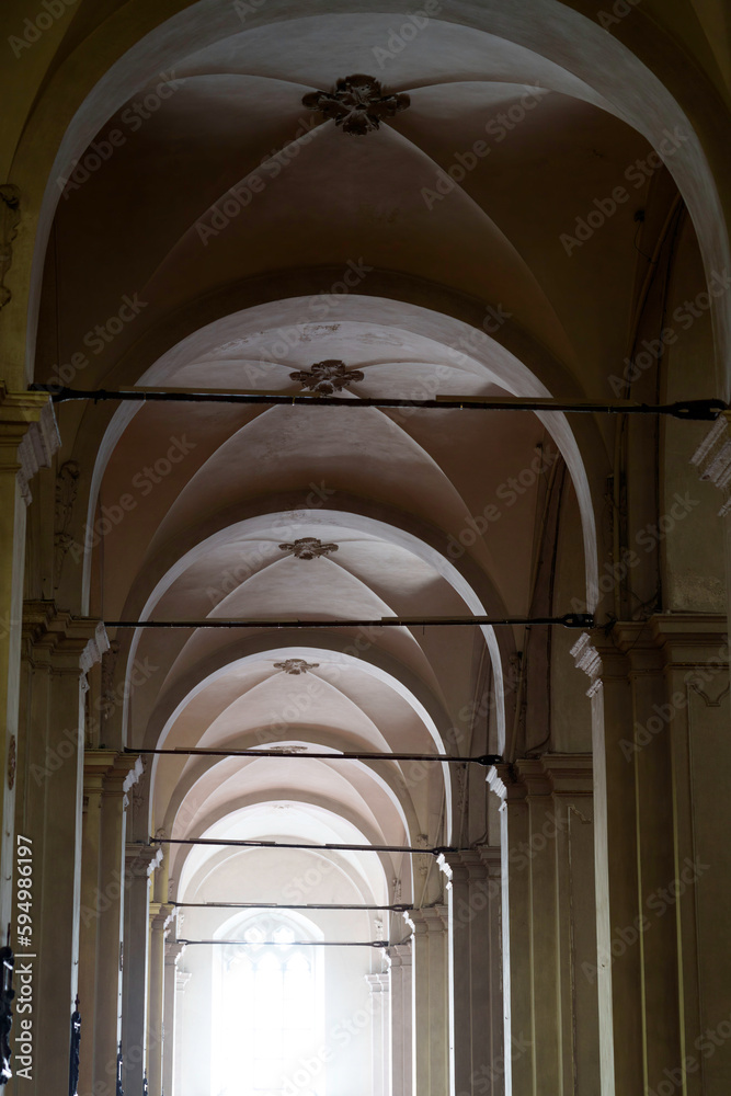 Interior of San Marco church in Milan, Italy