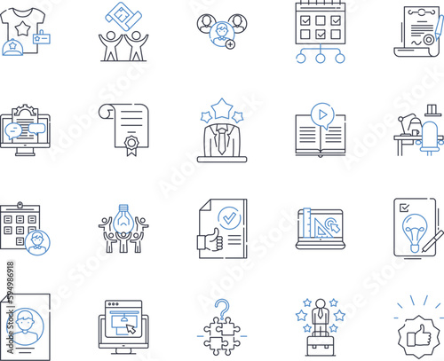 Analysis and insight line icons collection. Investigation, Interpretation, Understanding, Clarity, Perception, Epiphany, Intuition vector and linear illustration. Observation,Inference,Awareness