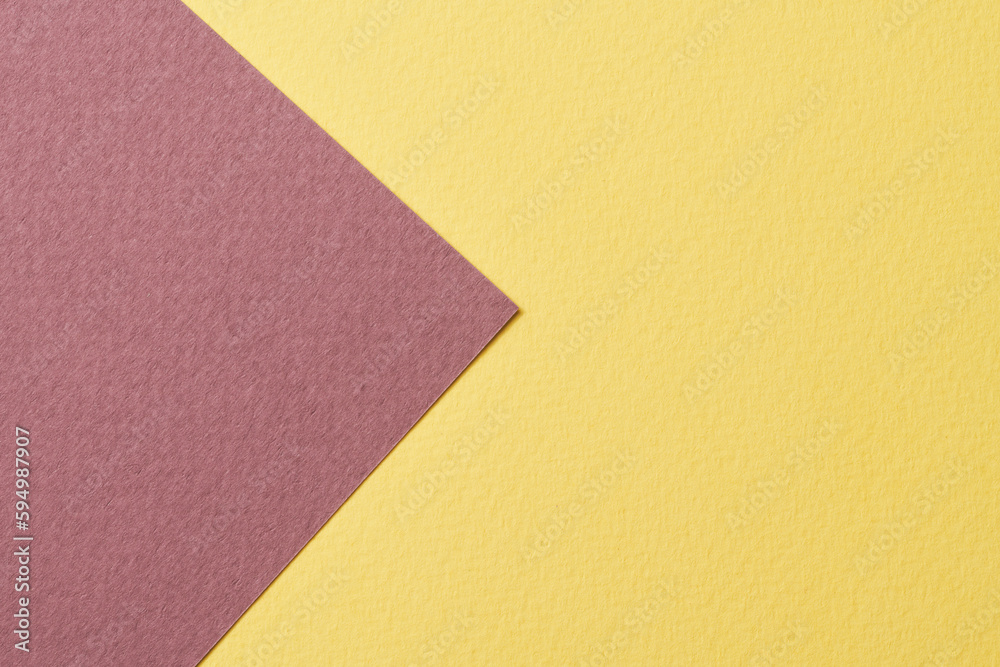 Rough kraft paper background, paper texture burgundy yellow colors. Mockup with copy space for text Rough kraft paper background, paper texture burgundy yellow colors. Mockup with copy space for text