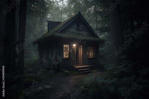 Fotografia Old house is a hut in the forest
