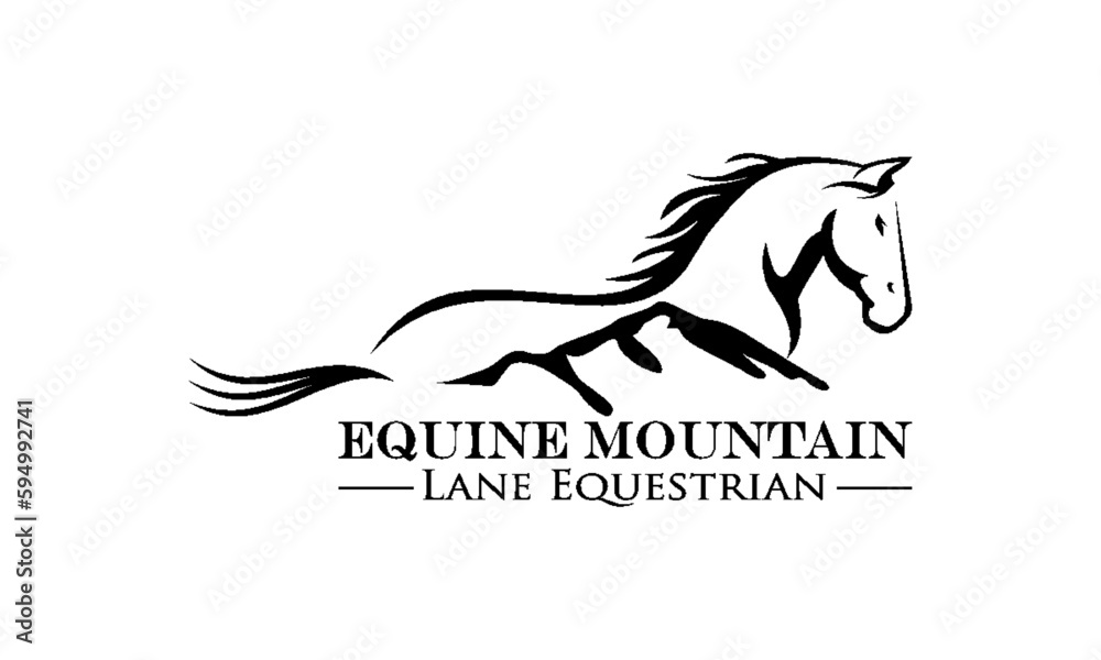 equine horses with mountain logo idea equine horses with mountain logo idea