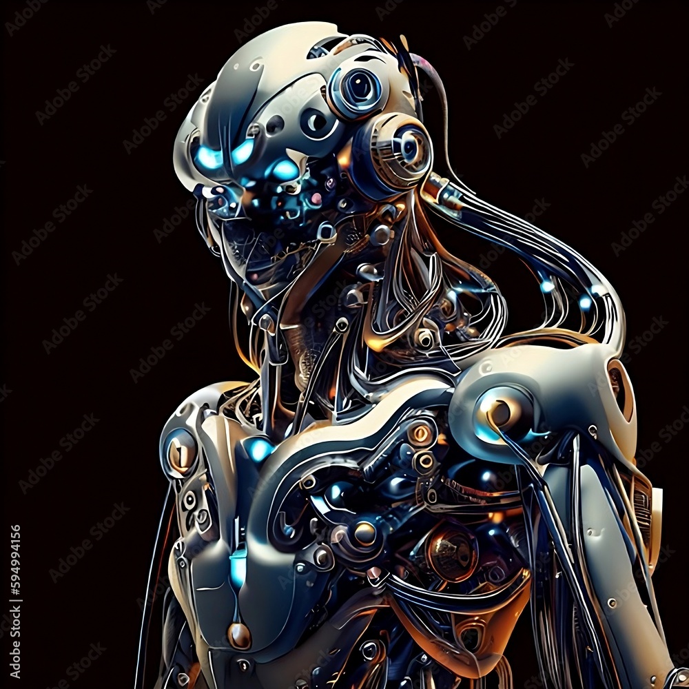 Futuristic Cyborg with Advanced AI Capabilities - Created with Generative AI Futuristic Cyborg with Advanced AI Capabilities - Created with Generative AI