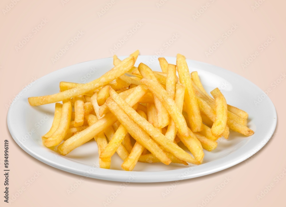 Tasty fresh fast food French fries. Tasty fresh fast food French fries.