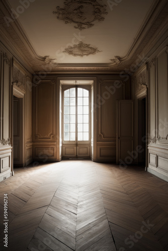 Empty room with a large window Generative AI © gridspot
