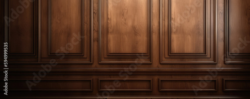 Fotografiet Luxury wood paneling background or texture
