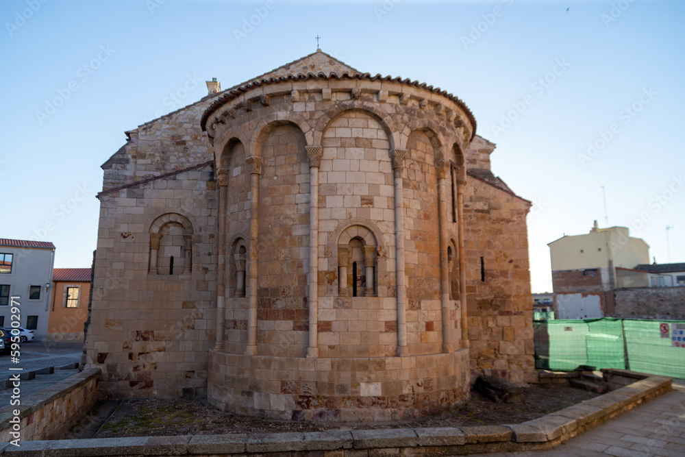 Ábside de la iglesia románica de Santa María la Nueva (siglo XII). Zamora, Castilla y León, España.