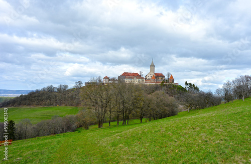 Castle Leuchtenburg near Jena in Germany with beautiful landscape