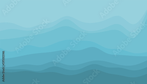 abstract and minimal background with smooth aqua and teal blue and green curves