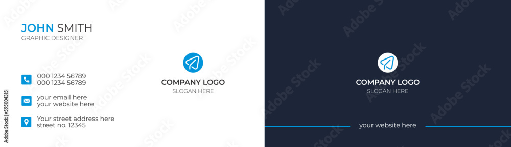 Corporate Business Card Template high resolution 300dpi